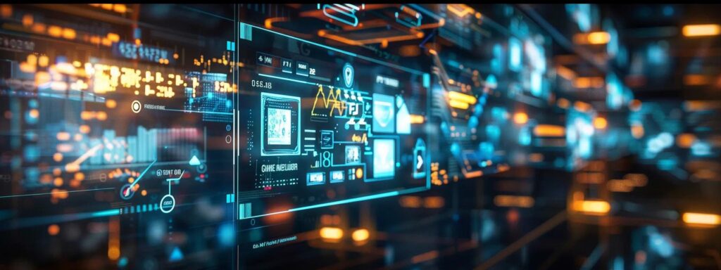 Vibrant digital interface showcasing interactive elements, data visualizations, and user engagement features, reflecting modern web design trends for enhancing user experience and loyalty.